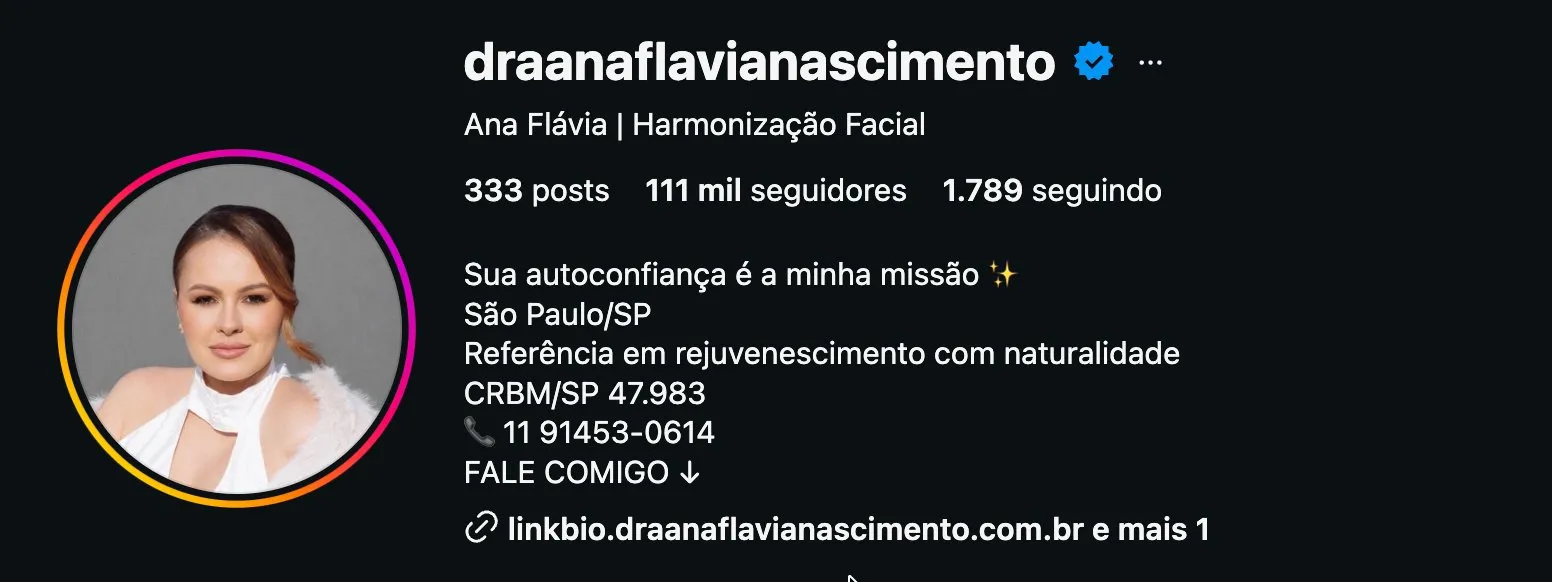 Perfil @draanaflavianascimento