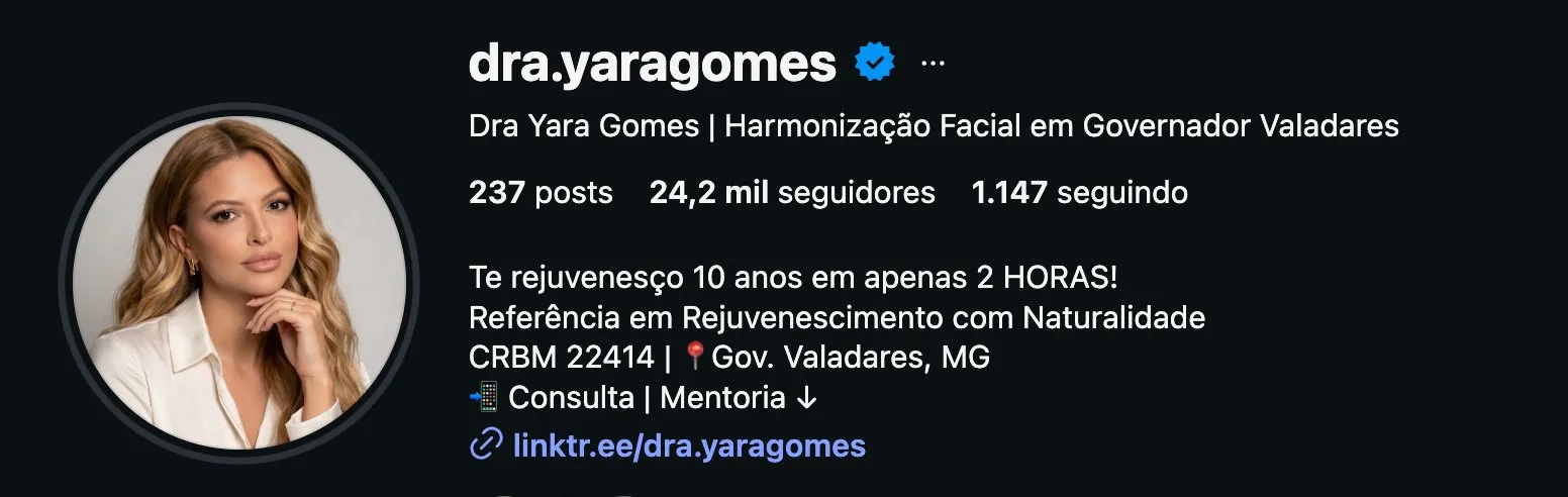 Perfil @dra.yaragomes